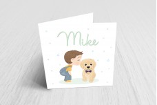 Jongen met lieve hond Jongen met lieve hond